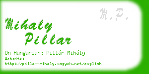 mihaly pillar business card